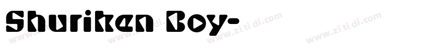 Shuriken Boy字体转换